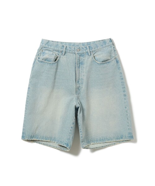 BEAMS（ビームス）の「ダメージ デニムショートパンツ【ワイドストレートフィット】（デニムパンツ・メンズ・ブルー系その他/チャコールグレー・XL/L/M/S）」の11枚目の写真