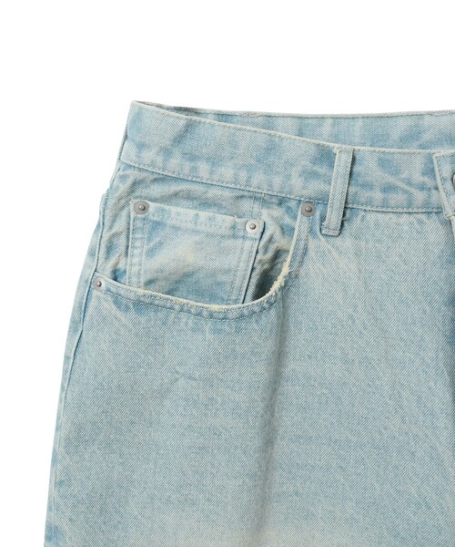 BEAMS（ビームス）の「ダメージ デニムショートパンツ【ワイドストレートフィット】（デニムパンツ・メンズ・ブルー系その他/チャコールグレー・XL/L/M/S）」の13枚目の写真