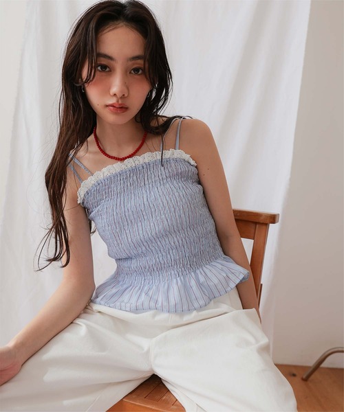 【専用】petit LULU シャーリングキャミソール edit for lulu petite LULU シャーリングキャミソール 【公式通販】