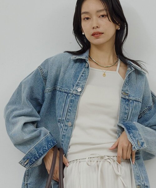 GALLARDAGALANTE（ガリャルダガランテ）の「【手洗い可】スクエアキャミ（キャミソール・レディース・ライトベージュ/チャコールグレー・FREE）」の2枚目の写真