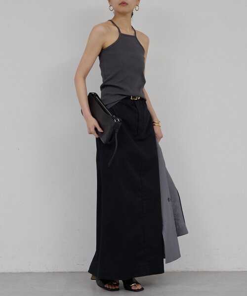 GALLARDAGALANTE（ガリャルダガランテ）の「【手洗い可】スクエアキャミ（キャミソール・レディース・ライトベージュ/チャコールグレー・FREE）」の18枚目の写真