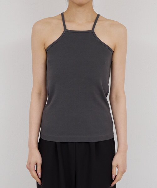 GALLARDAGALANTE（ガリャルダガランテ）の「【手洗い可】スクエアキャミ（キャミソール・レディース・ライトベージュ/チャコールグレー・FREE）」の16枚目の写真