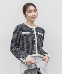 RANDA | ツイードラメニットカーディガン(カーディガン/ボレロ)