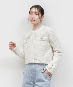 極美品・近年・完売品✨MUVEL　スズラン刺繍入りドルマンニット　宮崎あおい着用 MUVEIL】スズラン刺繍入りドルマンニット（ニット/セーター）｜MUVEIL