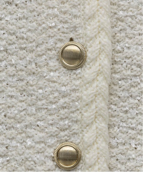 RANDA(ランダ)の「ツイードラメニットカーディガン(カーディガン/ボレロ・レディース・イエロー・FREE)」の16枚目の写真