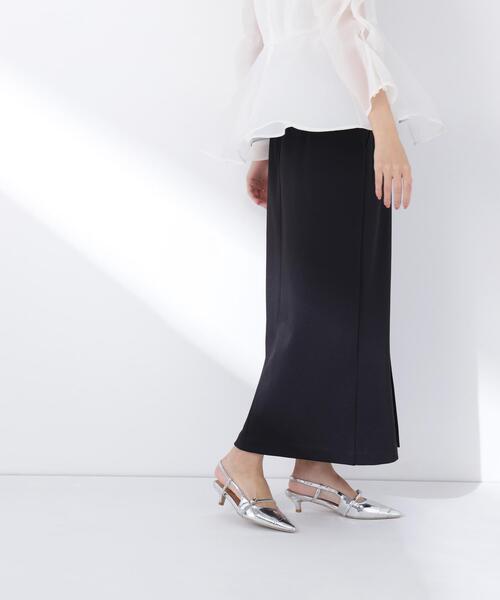 NATURAL BEAUTY BASIC(ナチュラルビューティーベーシック)の「◇ストレッチカルゼシリーズ ナロースカート(スカート・レディース・ブラック/オフホワイト/ベージュ・MEDIUM/P/S)」の9枚目の写真