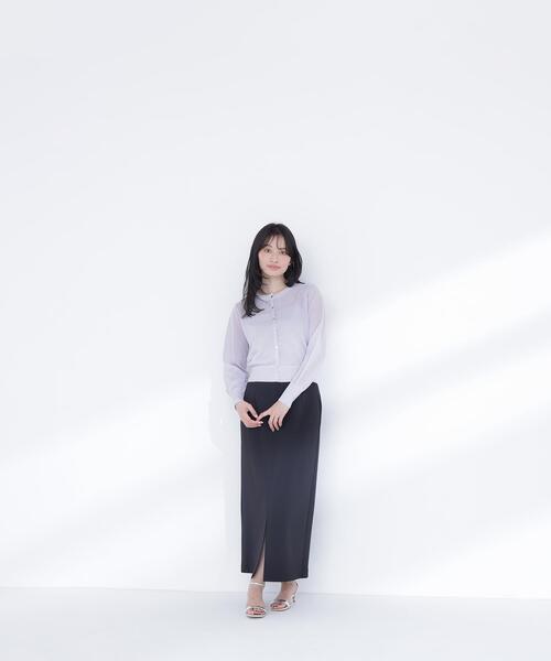 NATURAL BEAUTY BASIC(ナチュラルビューティーベーシック)の「◇ストレッチカルゼシリーズ ナロースカート(スカート・レディース・ブラック/オフホワイト/ベージュ・MEDIUM/P/S)」の13枚目の写真