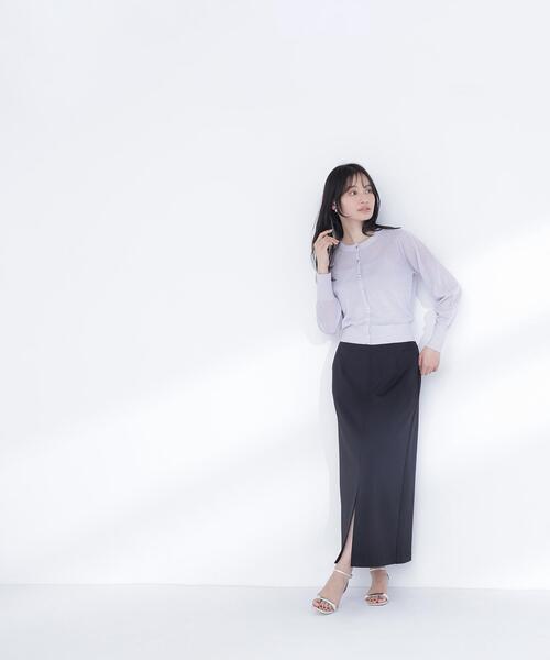 NATURAL BEAUTY BASIC(ナチュラルビューティーベーシック)の「◇ストレッチカルゼシリーズ ナロースカート(スカート・レディース・ブラック/オフホワイト/ベージュ・MEDIUM/P/S)」の14枚目の写真