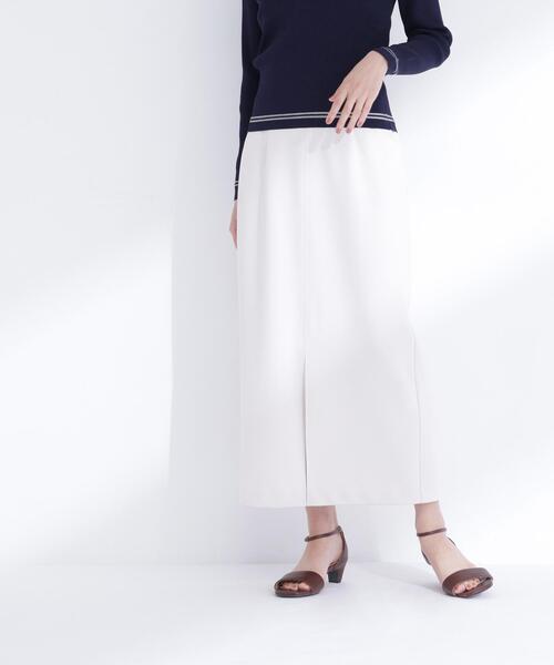 NATURAL BEAUTY BASIC(ナチュラルビューティーベーシック)の「◇ストレッチカルゼシリーズ ナロースカート(スカート・レディース・ブラック/オフホワイト/ベージュ・MEDIUM/P/S)」の18枚目の写真