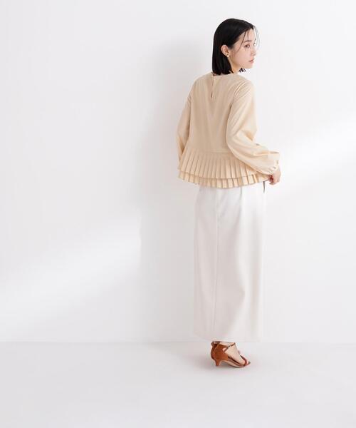 NATURAL BEAUTY BASIC(ナチュラルビューティーベーシック)の「◇ストレッチカルゼシリーズ ナロースカート(スカート・レディース・ブラック/オフホワイト/ベージュ・MEDIUM/P/S)」の16枚目の写真