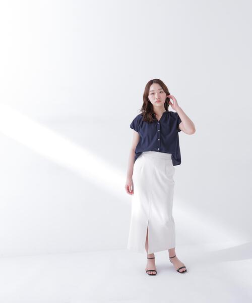 NATURAL BEAUTY BASIC(ナチュラルビューティーベーシック)の「◇ストレッチカルゼシリーズ ナロースカート(スカート・レディース・ブラック/オフホワイト/ベージュ・MEDIUM/P/S)」の20枚目の写真