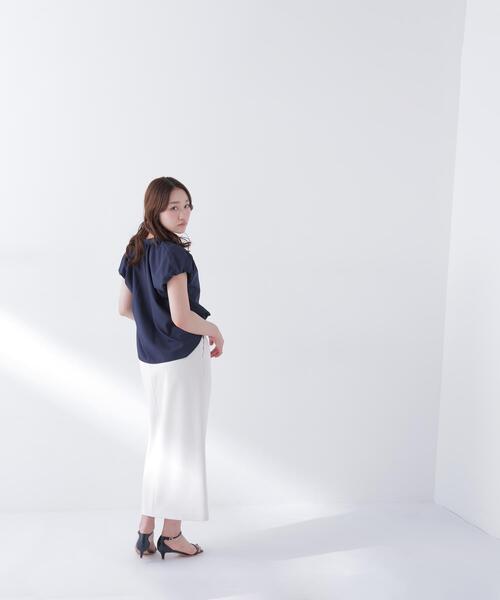 NATURAL BEAUTY BASIC(ナチュラルビューティーベーシック)の「◇ストレッチカルゼシリーズ ナロースカート(スカート・レディース・ブラック/オフホワイト/ベージュ・MEDIUM/P/S)」の21枚目の写真