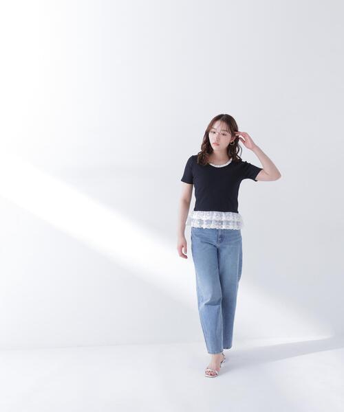 NATURAL BEAUTY BASIC(ナチュラルビューティーベーシック)の「◇ストレッチカルゼシリーズ ナロースカート(スカート・レディース・ブラック/オフホワイト/ベージュ・MEDIUM/P/S)」の22枚目の写真