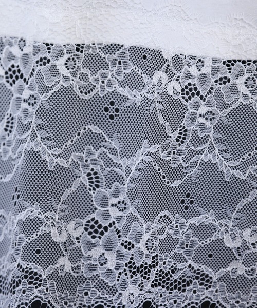 ap retro（アプレトロ）の「裾レースドッキングロンTee / レーストップス（Tシャツ/カットソー・レディース・ブラック/ホワイト・FREE）」の15枚目の写真