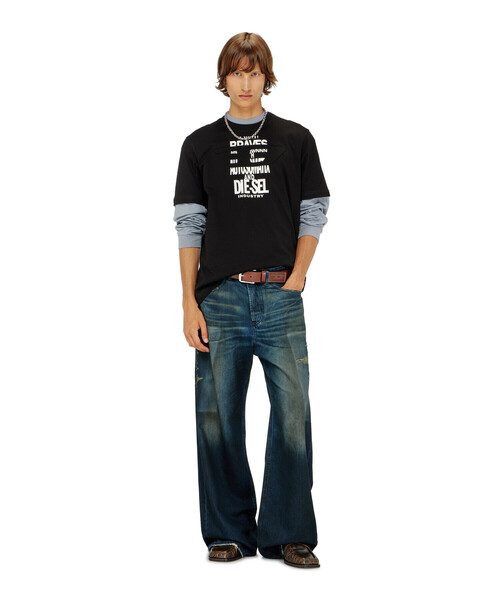 DIESEL(ディーゼル)の「メンズ Tシャツ T-ADJUST-V9(Tシャツ/カットソー・メンズ・ホワイト/ブラック・X-SMALL/SMALL/XXX-LARGE/LARGE/XX-LARGE/X-LARGE/MEDIUM)」の6枚目の写真