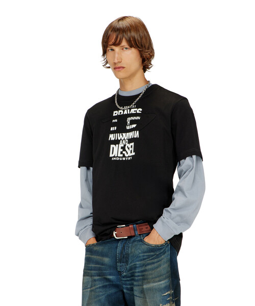 DIESEL(ディーゼル)の「メンズ Tシャツ T-ADJUST-V9(Tシャツ/カットソー・メンズ・ホワイト/ブラック・X-SMALL/SMALL/XXX-LARGE/LARGE/XX-LARGE/X-LARGE/MEDIUM)」の9枚目の写真