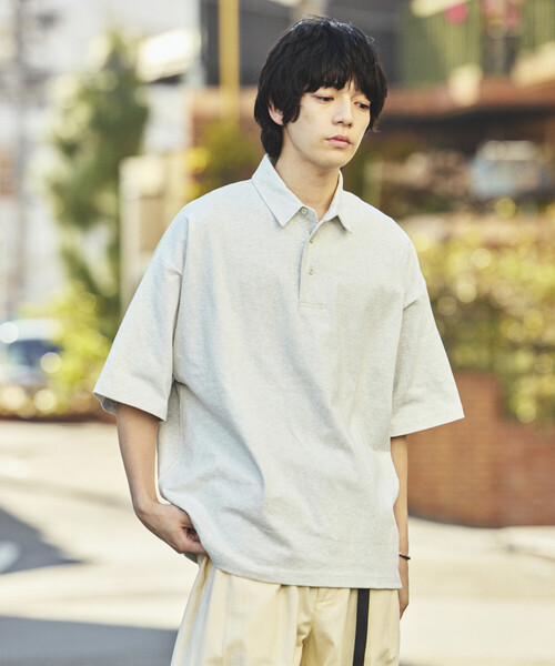 FREAK'S STORE(フリークスストア)の「限定展開 9オンス Heavyweight ビッグシルエット ヘビーウェイト ポロシャツ/オーバーサイズポロ(ポロシャツ・メンズ・ホワイト/ネイビー/アッシュグレー/グレイッシュベージュ/ブラック/スミクロ・LARGE/MEDIUM/SMALL/X-SMALL)」の8枚目の写真