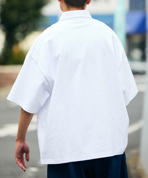 FREAK'S STORE(フリークスストア)の「限定展開 9オンス Heavyweight ビッグシルエット ヘビーウェイト ポロシャツ/オーバーサイズポロ(ポロシャツ・メンズ・ホワイト/ネイビー/アッシュグレー/グレイッシュベージュ/ブラック/スミクロ・LARGE/MEDIUM/SMALL/X-SMALL)」の21枚目の写真