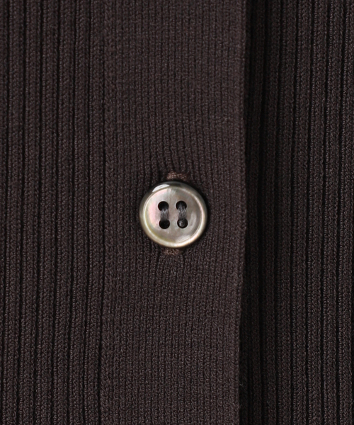 IENA(イエナ)の「《新色/追加》ECO SPLASH リブVネックカーディガン(カーディガン/ボレロ・レディース・ブラウン/アイボリー・FREE)」の15枚目の写真