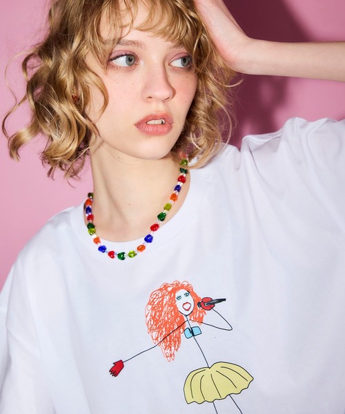 Cepica（セピカ）の「【BLACK SCORE】STICK CHAPPELL CROPPED T（Tシャツ/カットソー・レディース・ホワイト・FREE）」の2枚目の写真