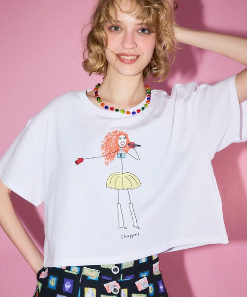 Cepica（セピカ）の「【BLACK SCORE】STICK CHAPPELL CROPPED T（Tシャツ/カットソー・レディース・ホワイト・FREE）」の3枚目の写真