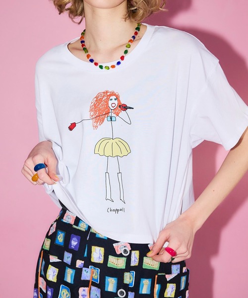 Cepica（セピカ）の「【BLACK SCORE】STICK CHAPPELL CROPPED T（Tシャツ/カットソー・レディース・ホワイト・FREE）」の6枚目の写真