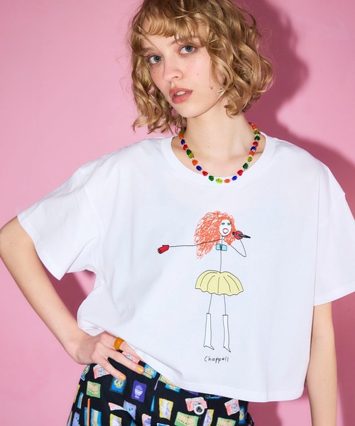 Cepica（セピカ）の「【BLACK SCORE】STICK CHAPPELL CROPPED T（Tシャツ/カットソー・レディース・ホワイト・FREE）」の7枚目の写真