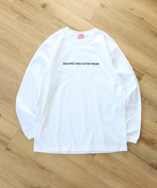 BIG MIKE（ビッグマイク）の「BIG MIKE プリント長袖Tシャツ ロンT L/S（Tシャツ/カットソー・メンズ・ホワイト系3/ブラック/ホワイト/ブラック系1/ブラック系3/ブラック系2/ブルー/ヘザーグレー/チャコール/ブラック系/サンドベージュ/ホワイト系2/ホワイト系1/ホワイト系・XL/L/M）」の16枚目の写真