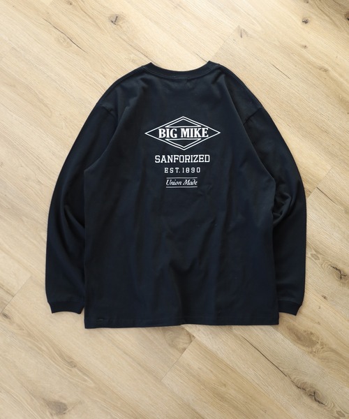 BIG MIKE（ビッグマイク）の「BIG MIKE プリント長袖Tシャツ ロンT L/S（Tシャツ/カットソー・メンズ・ホワイト系3/ブラック/ホワイト/ブラック系1/ブラック系3/ブラック系2/ブルー/ヘザーグレー/チャコール/ブラック系/サンドベージュ/ホワイト系2/ホワイト系1/ホワイト系・XL/L/M）」の20枚目の写真
