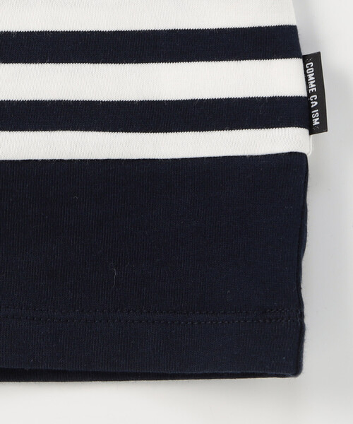 COMME CA ISM(コムサイズム)の「デニムワッペン付き ボーダー半袖Tシャツ(Tシャツ/カットソー・キッズ・ネイビー・100cm/110cm/120cm/130cm/140cm/150cm)」の5枚目の写真