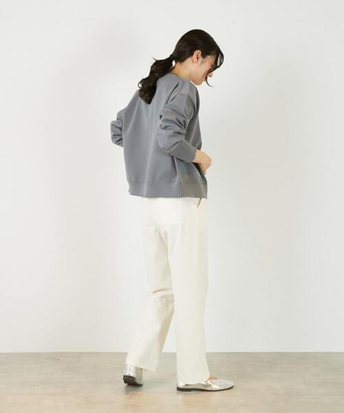 MELROSE claire(メルローズ クレール)の「【超軽量天竺前立て2重デザインVカーディガン】(カーディガン/ボレロ・レディース・オフホワイト/グレー/ライトイエロー・FREE)」の13枚目の写真