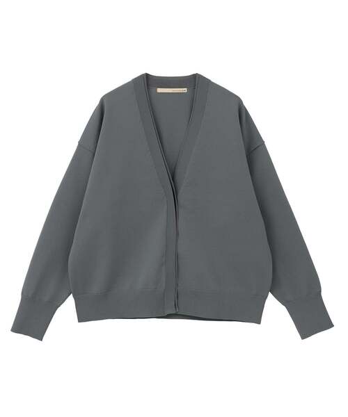 MELROSE claire(メルローズ クレール)の「【超軽量天竺前立て2重デザインVカーディガン】(カーディガン/ボレロ・レディース・オフホワイト/グレー/ライトイエロー・FREE)」の5枚目の写真