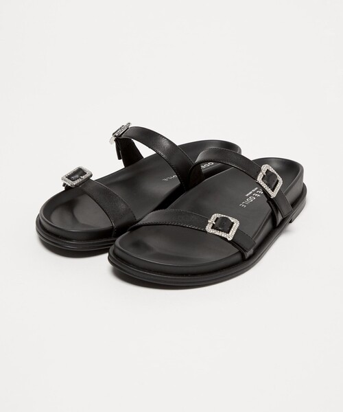 ODETTE E ODILE（オデットエオディール）の「【WEB限定】ビジューバックル サンダル10■（サンダル・レディース・ブラック/ダークブラウン・37/36/35）」の3枚目の写真