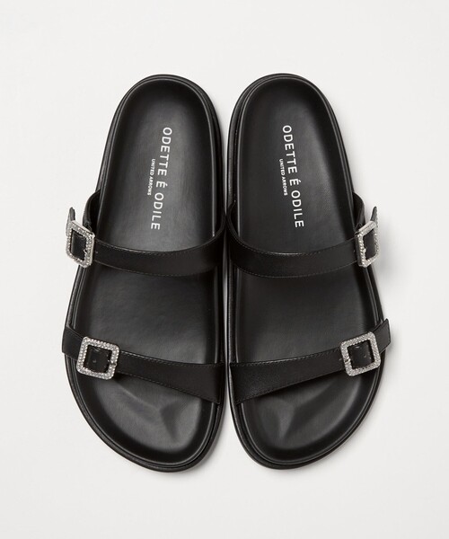 ODETTE E ODILE（オデットエオディール）の「【WEB限定】ビジューバックル サンダル10■（サンダル・レディース・ブラック/ダークブラウン・37/36/35）」の4枚目の写真