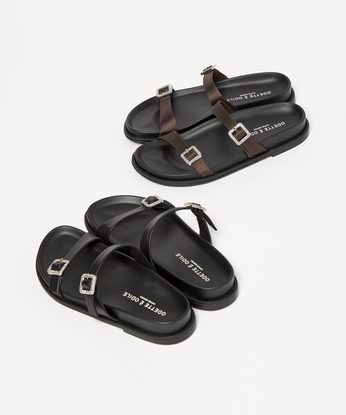 ODETTE E ODILE（オデットエオディール）の「【WEB限定】ビジューバックル サンダル10■（サンダル・レディース・ブラック/ダークブラウン・37/36/35）」の15枚目の写真