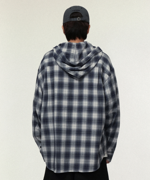IDWS(アイドンワナセル)の「Hooded Checkered Shirt Blue(シャツ/ブラウス・レディース・その他・0/2/1)」の7枚目の写真