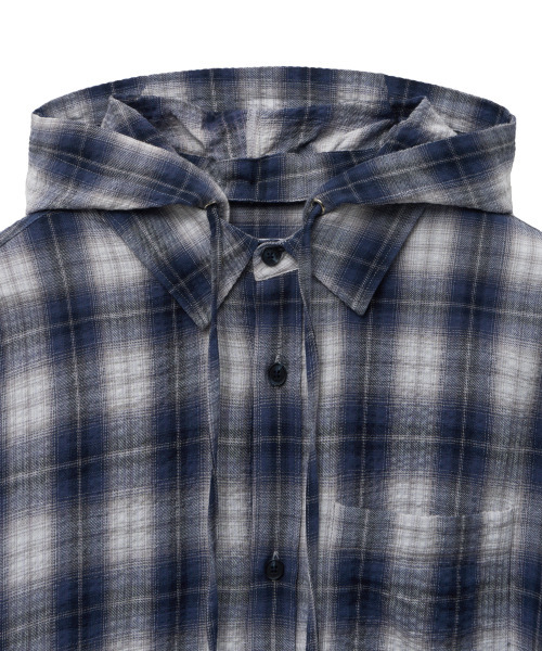IDWS(アイドンワナセル)の「Hooded Checkered Shirt Blue(シャツ/ブラウス・レディース・その他・0/2/1)」の10枚目の写真