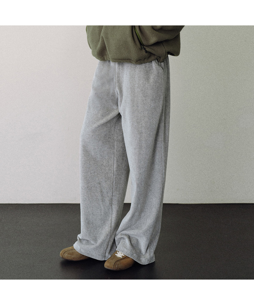 URAGO(ユラーゴ)の「Play wide sweatpants(その他パンツ・レディース・オートミール/ネイビー・FREE)」の1枚目の写真