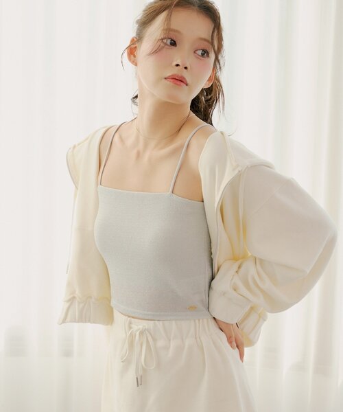 Chico（チコ）の「【セットアップ対応】バックロゴパーカー（パーカー・レディース・アイボリー/ピンク/グレー/ベージュ・FREE）」の13枚目の写真