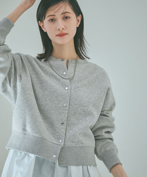 LAKOLE（ラコレ）の「Wフェイススナップカーディガン / 638297（カーディガン/ボレロ・レディース・ピンク/ブラック/杢グレー・FREE）」の3枚目の写真