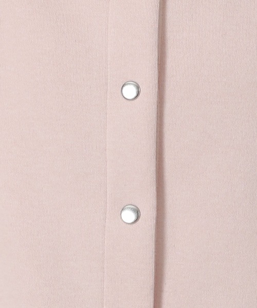 LAKOLE（ラコレ）の「Wフェイススナップカーディガン / 638297（カーディガン/ボレロ・レディース・ピンク/ブラック/杢グレー・FREE）」の4枚目の写真