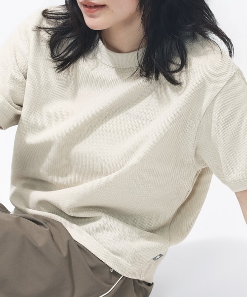 NEW BALANCE(ニューバランス)の「ニューバランス New Balance ドビーショートスリーブプルオーバー_(Tシャツ/カットソー・レディース・ダークグリーン/アイボリー/ネイビー・XL/M/S/L)」の2枚目の写真