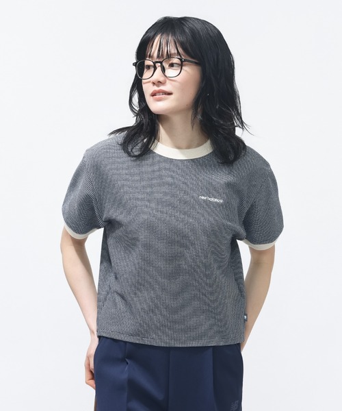 NEW BALANCE(ニューバランス)の「ニューバランス New Balance ドビーショートスリーブプルオーバー_(Tシャツ/カットソー・レディース・ダークグリーン/アイボリー/ネイビー・XL/M/S/L)」の15枚目の写真