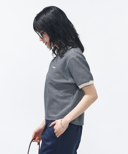 NEW BALANCE(ニューバランス)の「ニューバランス New Balance ドビーショートスリーブプルオーバー_(Tシャツ/カットソー・レディース・ダークグリーン/アイボリー/ネイビー・XL/M/S/L)」の14枚目の写真