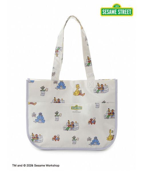 gelato pique(ジェラートピケ)の「【SESAME STREET】総柄ママバッグ(マザーズバッグ・レディース・オフホワイト・F)」の2枚目の写真