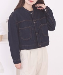 ショート丈 デニムジャケット