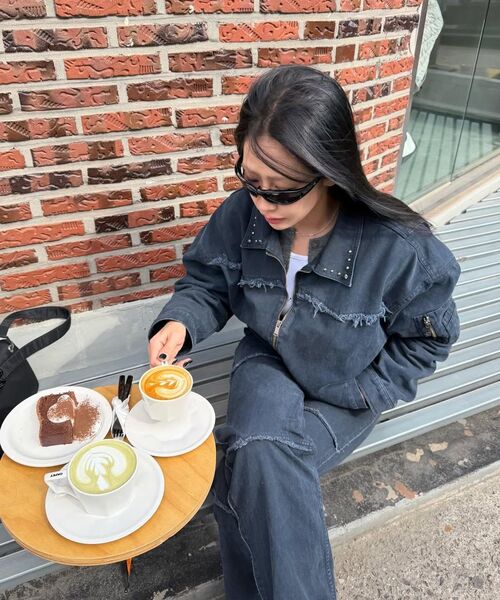 MEA（メア）の「VINTAGE WASHED STUD BOMBER [DARK NAVY]（ブルゾン・メンズ・その他・2/3）」の5枚目の写真