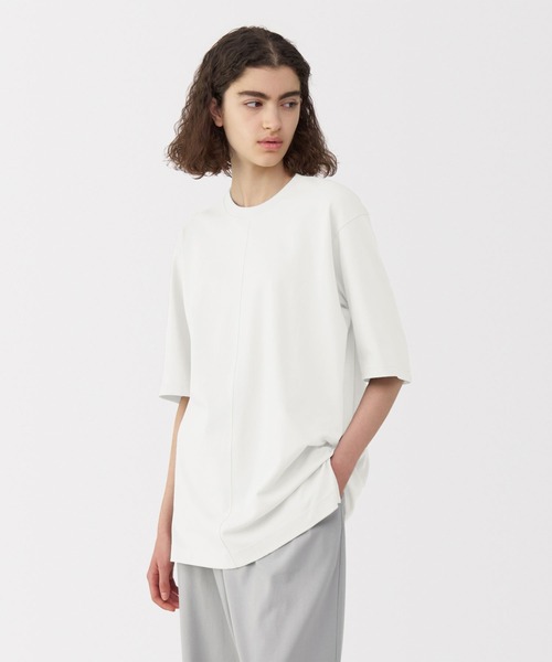 MUJI Labo（ムジラボ）の「男女兼用 スムースジャージー半袖プルオーバー（Tシャツ/カットソー・メンズ・オフホワイト/ブラック/サンドベージュ・XS/S/M/L/XL）」の5枚目の写真