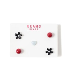 5セット フラワーハートピアス