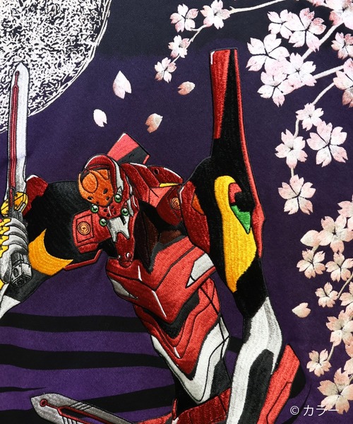PANDIESTA(パンディエスタ)の「EVANGELION×錦 / ヱヴァンゲリヲン×ニシキ 月下桜2号機パーカー(M2)(パーカー・メンズ・ブラック・L/M/XXL/XL)」の8枚目の写真
